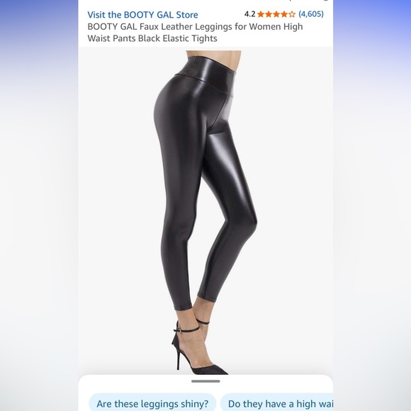 NWT Booty Gal high waisted faux leather leggings - XL - Picture 1 of 13